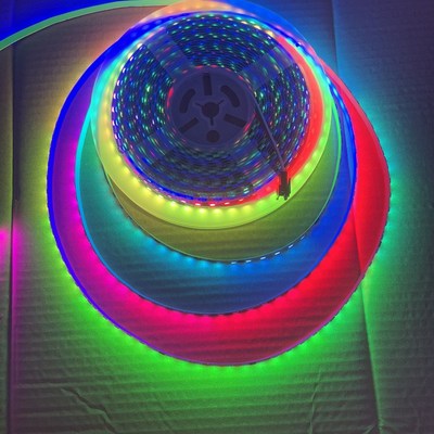 全彩幻彩RGB跑马流水灯带麦爵士变色可编程led灯带IC WS2811窄版