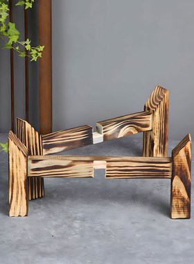 陶瓷缸专用底座家居花盆支架十字支撑底盘金鱼缸盆栽花架阳台日用