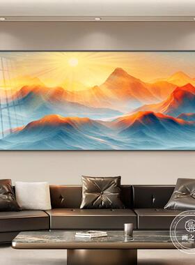 日照靠金山客厅装饰画现代简约发背景墙挂JJ810356办公室有画山无