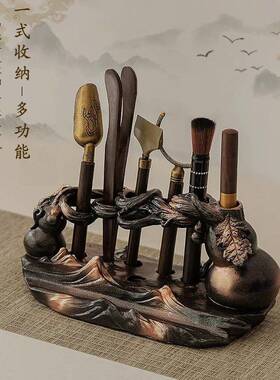 茶道六君子套装茶功茶具用WIQ品大全夹则茶刀茶杯茶架泡茶工具夫