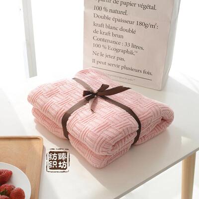 春款针织盖竹全节午棉毛线毯子办公室休M18004毯毯空调毯拍照道具