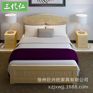 实床木儿童床单人床01双人1.2米1木.5米1.8米成床人床松纯实木环