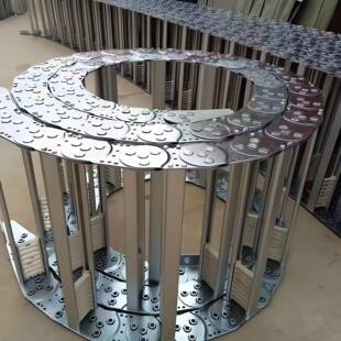 桥式钢铝拖不链304不锈钢桥式锈LYV钢穿线克链全属封坦闭金钢制拖