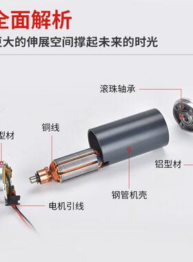 直流电机XC50S102永磁高扭速调大力马达可换碳刷66速大功率12VM24