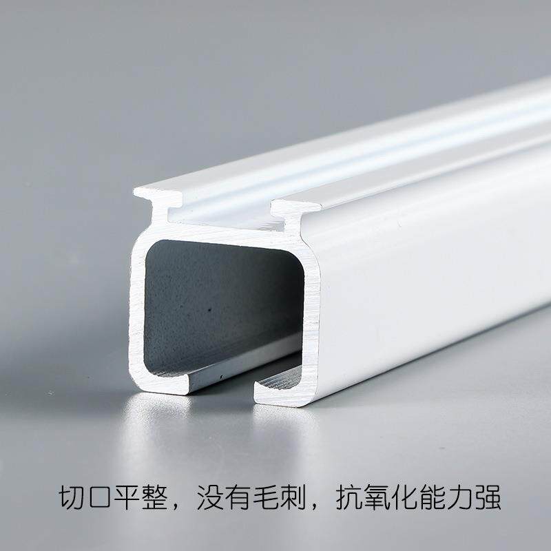 铝金合窗帘轨道罗马杆窗帘滑杆侧双轨单轨道滑06114672轨滑轮道导