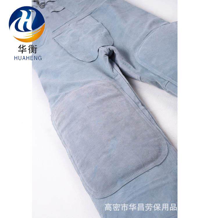 安电焊牛防护OUN服防 高温牛皮焊工裤子阻燃全防护焊接工皮作服