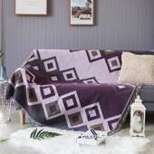 北ARX欧简约新款 ins板大波浪图案发沙发沙巾毯民宿样间装 饰沙发套