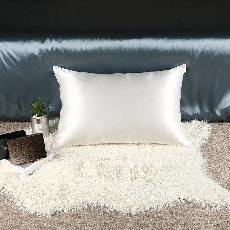 22姆米重磅100%桑蚕丝双面真丝拉链款微瑕枕套护发纯色轻奢床上枕,床上用品,枕套,淘宝优惠券,粉丝福利购,淘宝优惠卷