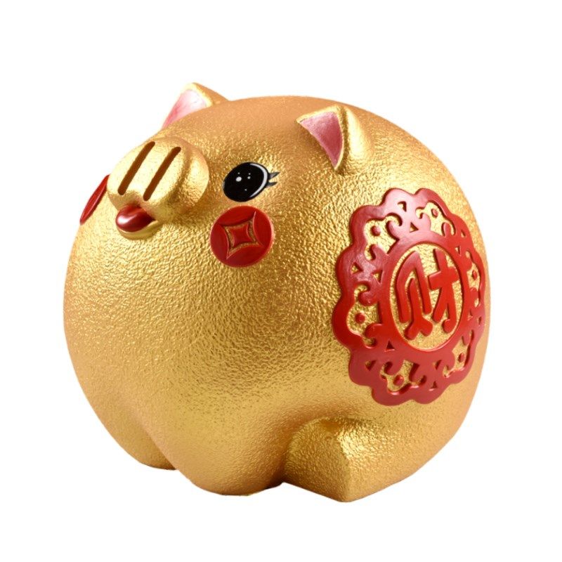 2024年新款创意金猪存钱罐只进不出储蓄钱罐摆件开业送礼招财摆件
