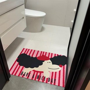 与风与海可爱卡通软硅藻泥地垫卫生间门口防滑吸水脚垫浴室防滑垫