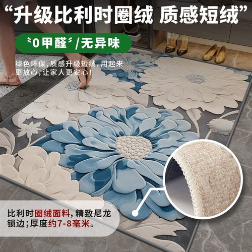 高级入户门地垫新款进门脚垫玄关客厅地毯家用门口门垫防滑可裁剪