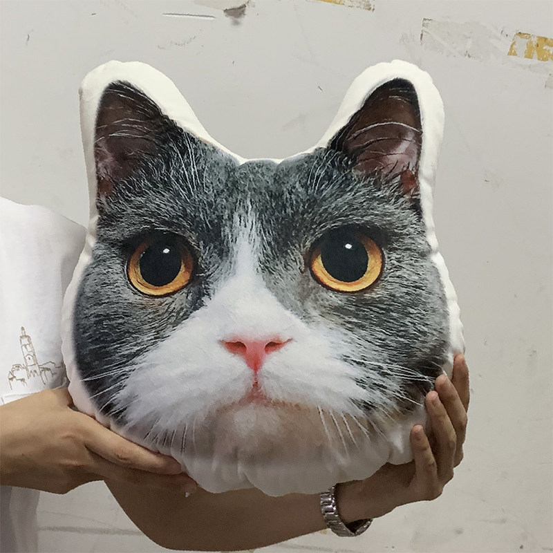 七彩抱枕定制照片订制枕头订做宠物猫咪diy咕臣3d狗客制靠枕靠垫