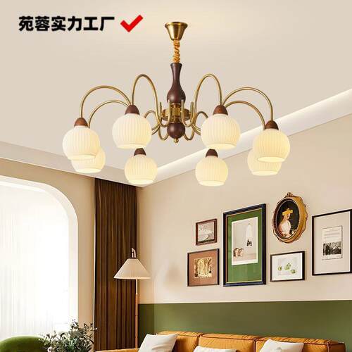 中古风法式复古吊灯卧室灯中新式客厅主67500灯式约书房餐简厅美