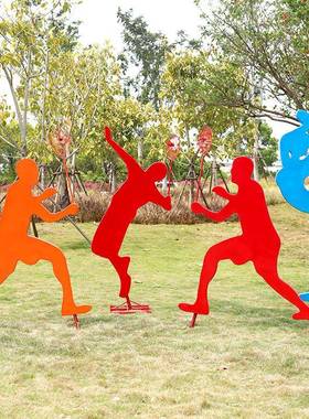 户CPA外运动剪跑步人物雕塑摆件玻璃钢美影陈校公园体育馆场广学