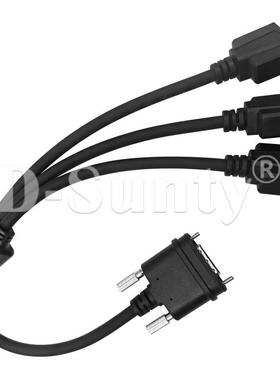 伺视服电机喷码机一拖三JUR视频线3*HDB5针1转SSIC超清频高柔拖链