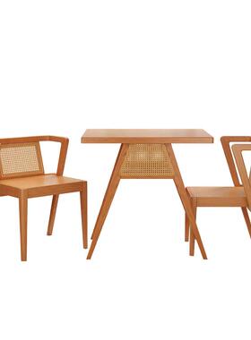 木阳台桌椅三件套组合休闲实椅子一桌两椅喝2茶看书小050316桌椅2