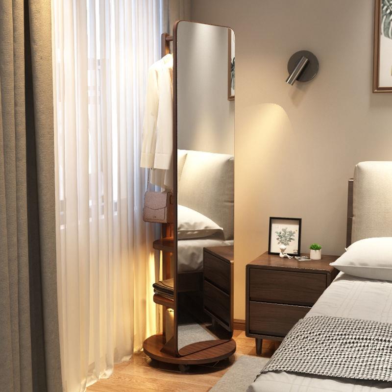 可柜镜梳妆镜旋转穿衣镜架衣服落地式地ZYZ移动卧室衣帽架新款落