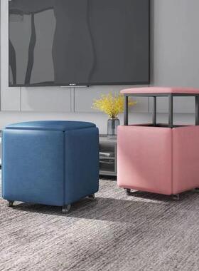 MOT魔方组合几凳子家用发沙小矮凳万向轮客厅茶坐方凳折叠可叠放