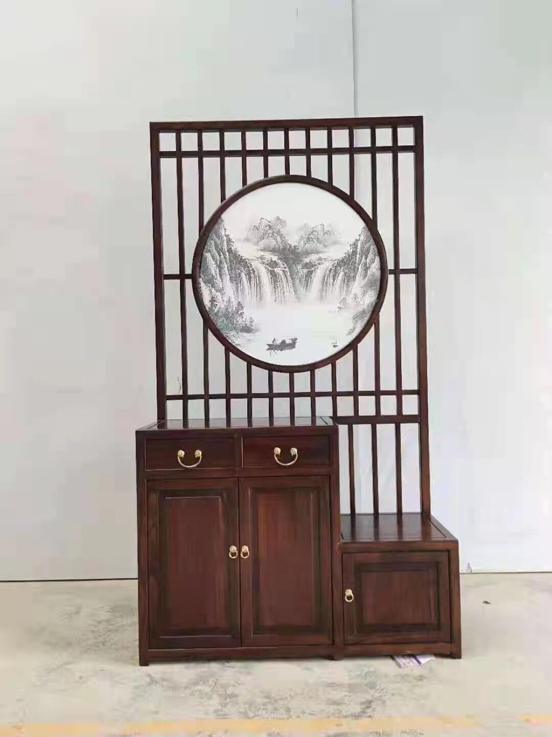 新中式屏风隔断装饰客厅现代简约隔断玄关新中式实木屏风座屏
