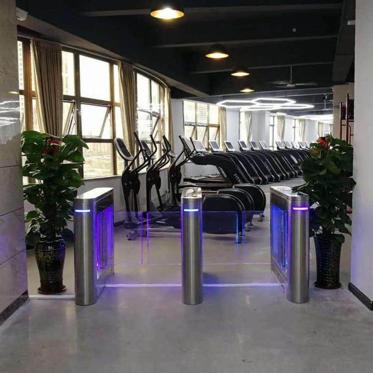 智能钢闸门禁考勤系不锈出入口摆机可定制统0小摆闸工地实名制