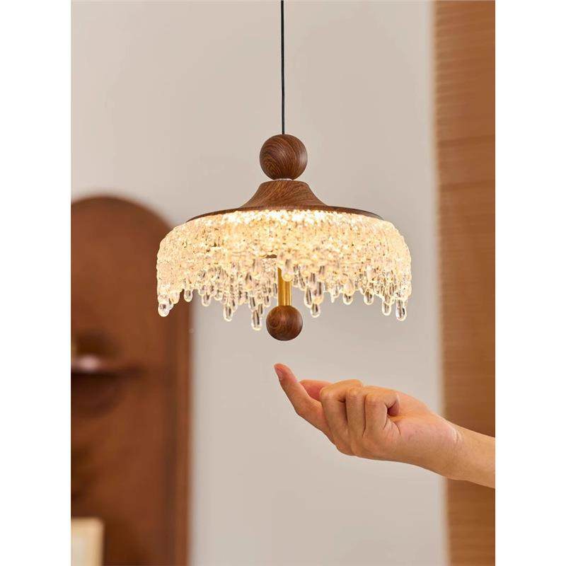 中古升降餐厅吊冰山水滴复古胡灯桃道木式12色过灯法触摸小吊灯ca,家装灯饰光源,智能吊灯,淘宝优惠券,粉丝福利购,淘宝优惠卷