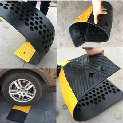 直销优质人道字形橡胶减速带压性抗好耐路磨防撞EIQ缓冲带