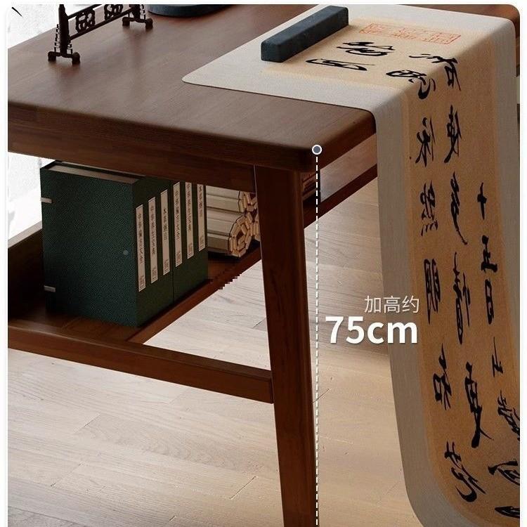 书法家用书桌实桌木腿新中式桌国学桌书画BTZ笔桌毛字学习课桌写