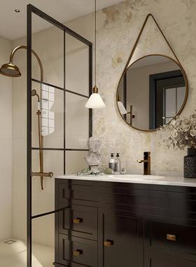 莫奈之花仿墙纸纸砖复古卫生间瓷花浴室厕所餐厅砖87531厨房墙壁