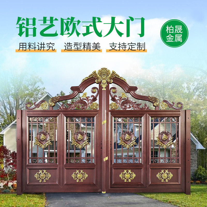 欧式铝艺别墅庭院大门双开