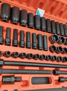 加厚六套筒头1/2筒组合套装套管扳套装手角小风套炮ILS大飞接口