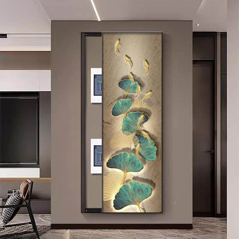 暖居箱装饰画免打孔新中式大尺寸电配电箱超电闸盒遮挡竖款表米多