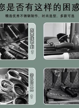 美发店工具柜不锈钢33232廊剪发发储物架柜小推车简约理发店柜工