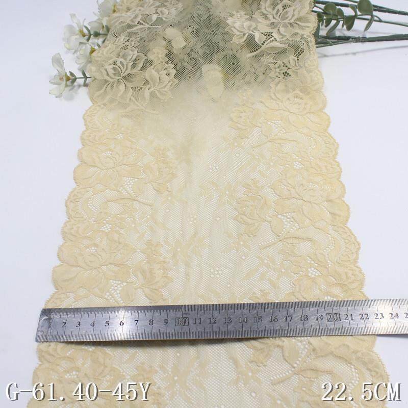 5唐隆土黄色弹力古蕾丝花边经编复花朵22.cG-61.4-6m服装家纺蕾花