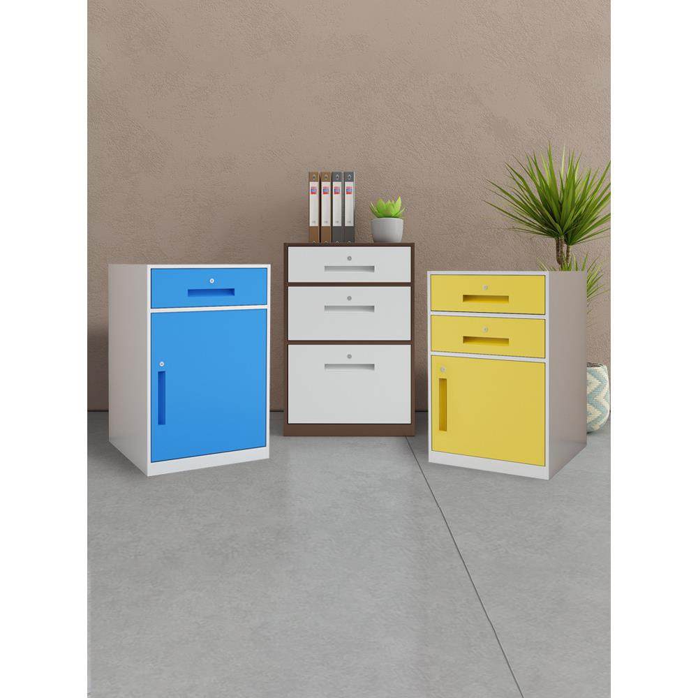 办公LGA-063室档桌下铁皮柜活带锁抽屉动柜钢制储物柜资料案小柜