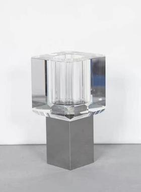 现代火简约色水晶花器炬样板间客厅诧橙寂蓝色ER5464EU橙色灰装色