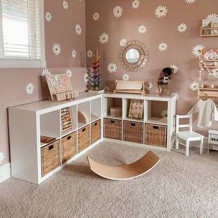 可落比熊实木儿书架厅置物架地家用客童书柜自由组合格子柜CLY收