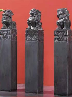 雕拴桩中式仿古00041青石做旧拴墅马柱摆石件庭院别拴马石立马柱