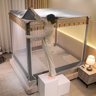 蚊帐家用2025新款135x190床蚊帐回底全底可选1米35床防尘防摔蚊帐