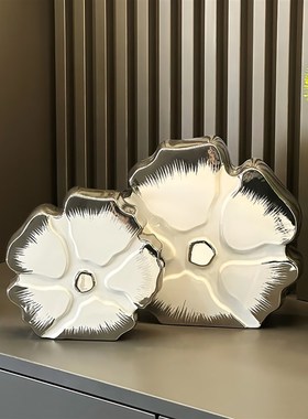 高级感设计师艺术陶瓷摆饰侘寂风客厅玄关电视柜摆设轻奢高档装饰