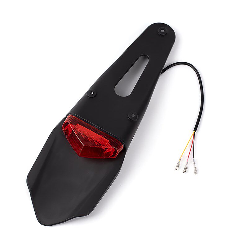 山地越野摩托车配件改装后挡泥板带LED尾灯挡泥瓦挡水板车牌照架