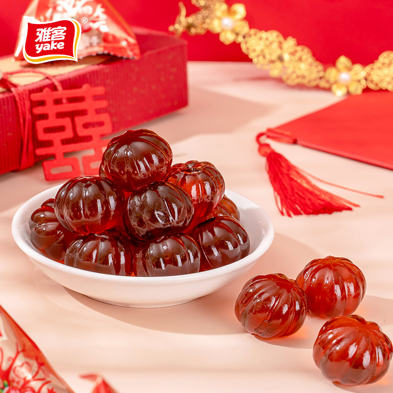 雅客枣生贵子喜庆软糖500g婚庆喜糖结婚糖果婚庆喜糖果高端伴手礼
