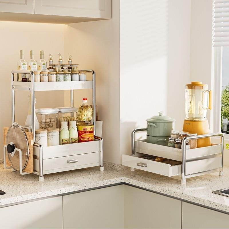日本台面厨房置物架抽屉调料收纳架多功能酱油瓶调味品砧板筷置物,厨房/烹饪用具,厨房置物架/置物柜/角架,淘宝优惠券,粉丝福利购,淘宝优惠卷