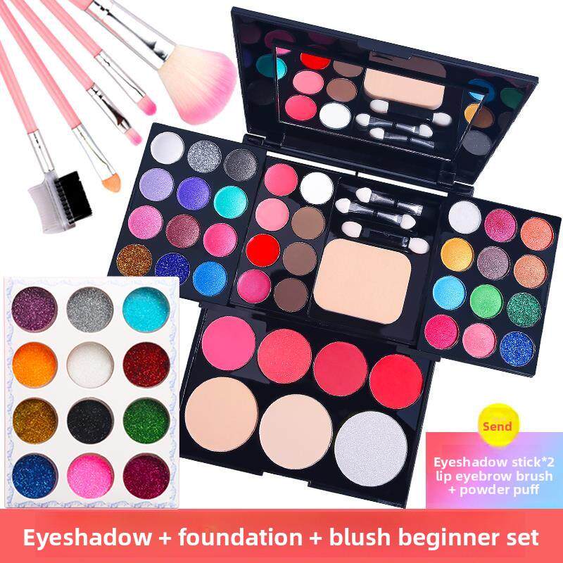 正品彩妆盘39色珠光眼影盘儿童舞台妆化妆品套装初学者亮片腮红粉