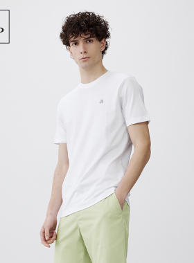 Marc O'Polo/MOP 夏季新款简约圆领水柔棉透气吸汗纯色短袖T恤男