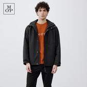 黑色连帽登山夹克宽松短款 Polo Marc MOP 奥莱翻单 外套男士