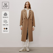 复古简约山羊绒混纺长款 Marc 毛呢大衣女外套 MOP冬季 新款 Polo