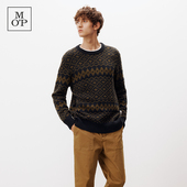北欧提花圆领针织套头衫 Polo 商场同款 Marc 新款 MOP 秋季 男