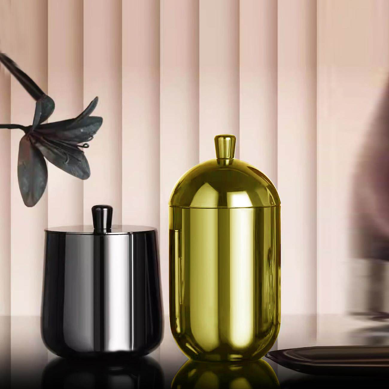 扩香晶石容器摆件车载家用散香香薰精油空瓶浴室不锈钢香氛绅士罐