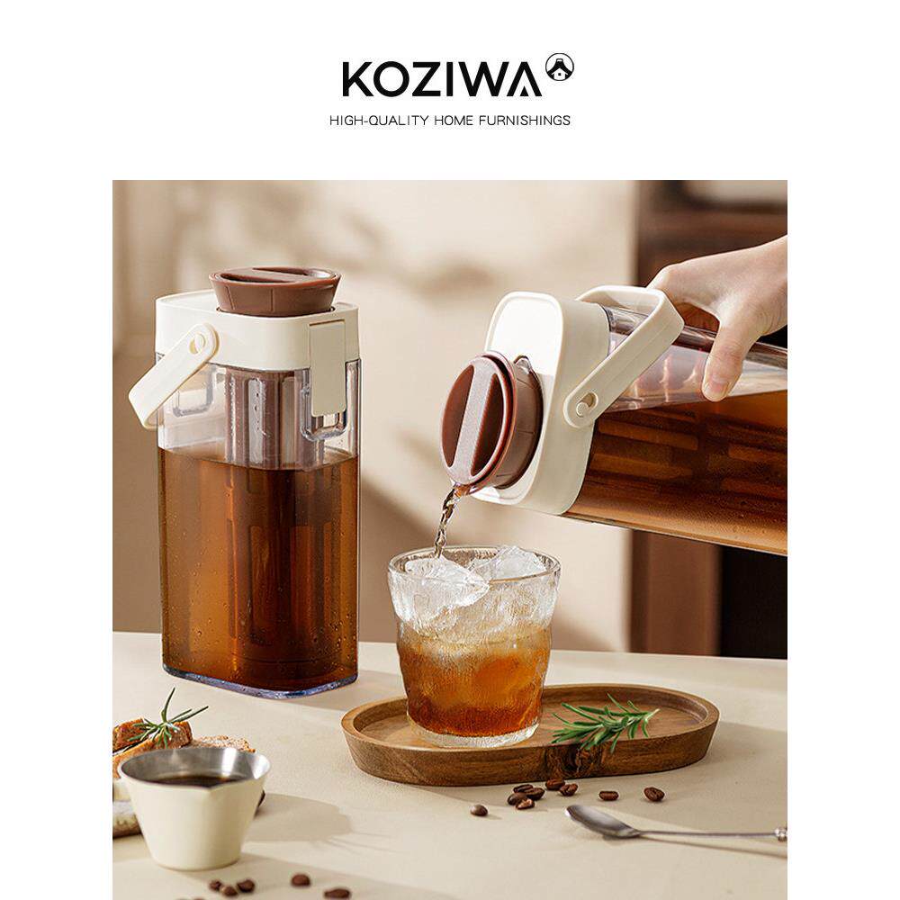 日本凉水壶咖啡冷萃壶家用冰箱冷水瓶户外便携冷泡水果茶带过滤网