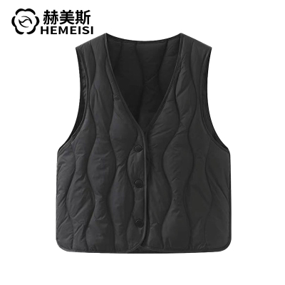 【羽绒马甲】女士v领贴身保暖羽绒马甲修身坎肩